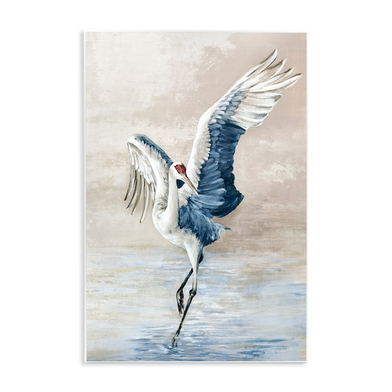 Stupell Industries Dancing Crane on Shore Wall Plaque Art Design by Eli Jones